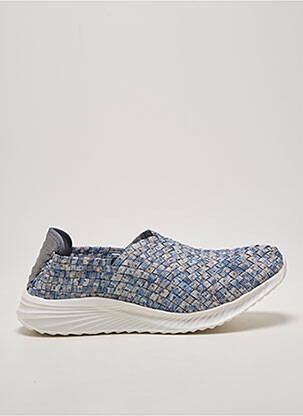Baskets tissage satiné talon plat jusqu'à 3cm bleu ROCK SPRING femme