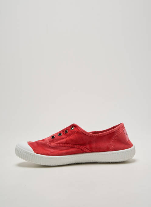 Baskets semelle amovible bout rond rouge POTOMAC unisexe