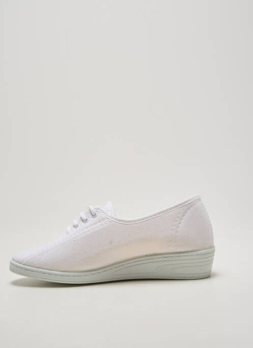 Chaussons/pantoufles fermeture lacets talon plat jusqu'à 3cm blanc AMERICAN STADIUM femme