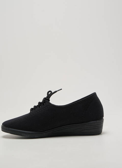 Chaussons/pantoufles fermeture lacets talon plat jusqu'à 3cm noir AMERICAN STADIUM femme