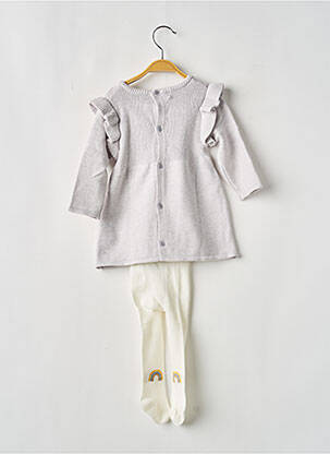 Robe pull coupe évasée manches longues gris LOSAN fille