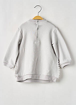 Robe mi-longue col rond manches longues gris MAYORAL fille