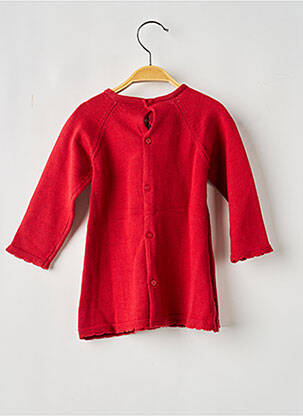 Robe pull coupe évasée manches longues rouge MAYORAL fille
