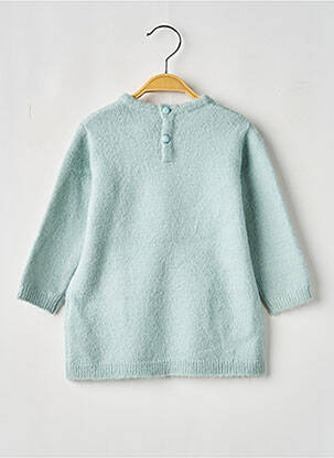 Robe pull fermeture boutonnée au dos manches longues bleu LOSAN fille
