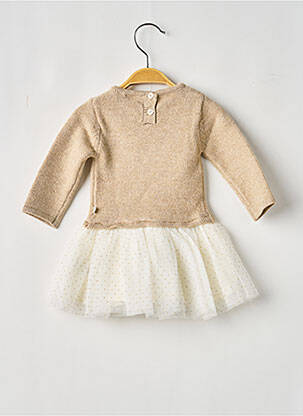 Robe mi-longue col rond manches longues or NOUKIE'S fille