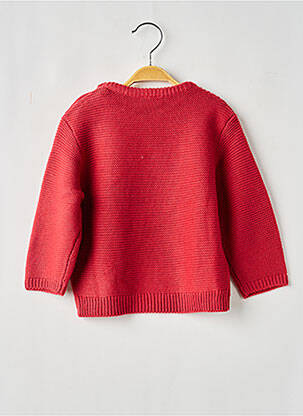 Pull broderie manches longues rouge LOSAN garçon