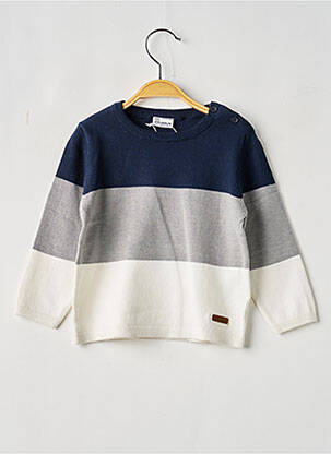 Pull imprimé fantaisie manches longues bleu LOSAN garcon