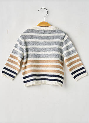 Pull col rond manches longues gris LOSAN garçon