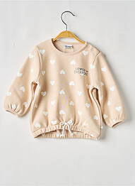 Sweat-shirt manches longues manches longues beige LOSAN fille