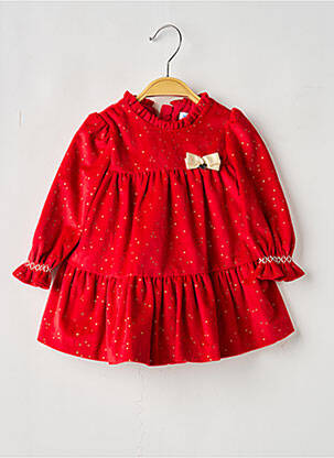 Robe mi-longue col rond manches longues rouge MAYORAL fille