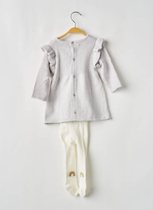 Robe pull coupe évasée manches longues gris LOSAN fille