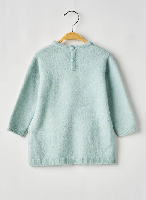 Robe pull fermeture boutonnée au dos manches longues bleu LOSAN fille