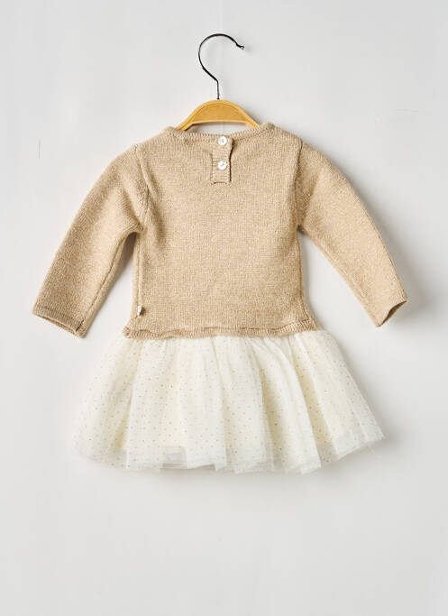 Robe mi-longue col rond manches longues or NOUKIE'S fille