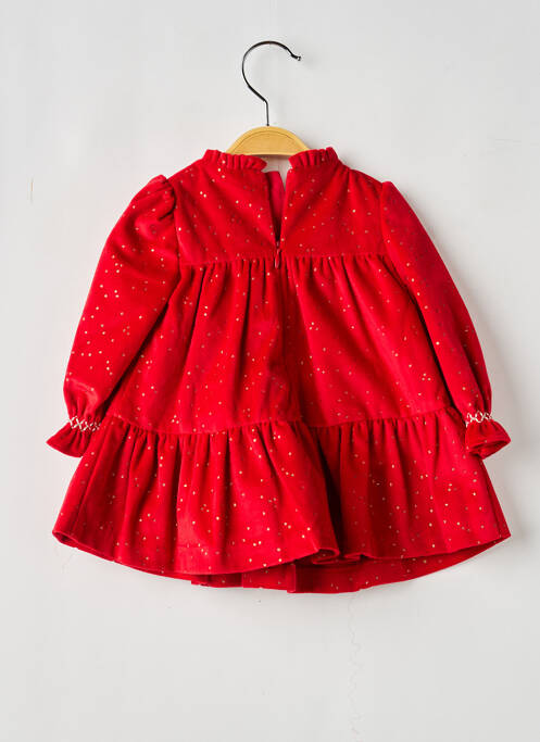 Robe mi-longue col rond manches longues rouge MAYORAL fille