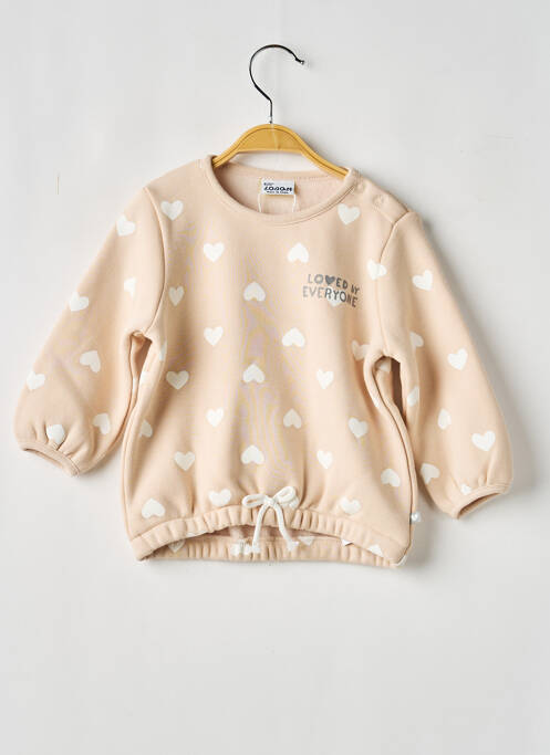 Sweat-shirt manches longues manches longues beige LOSAN fille