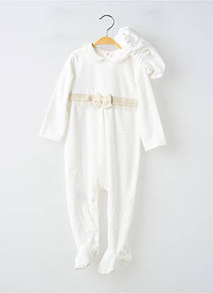 Pyjama fermeture pressionnée blanc MAYORAL fille