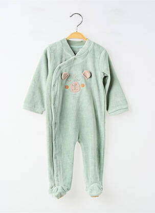 Pyjama tissage velours vert LOSAN enfant
