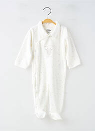 Pyjama fermeture pressionnée blanc LOSAN fille