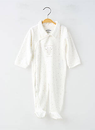 Pyjama fermeture pressionnée blanc LOSAN fille