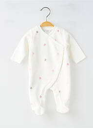 Pyjama fermeture pressionnée blanc MAYORAL fille