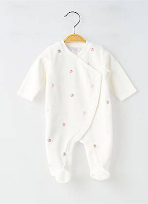 Pyjama fermeture pressionnée blanc MAYORAL fille