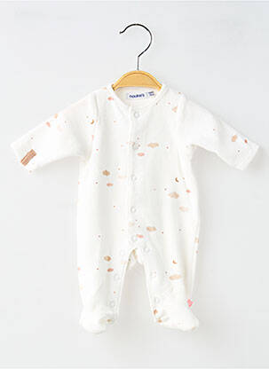 Pyjama tissage velours blanc NOUKIE'S enfant