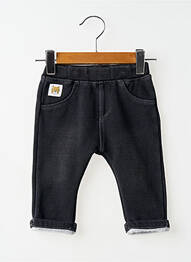 Pantalon slim stretch taille élastique noir LOSAN garcon