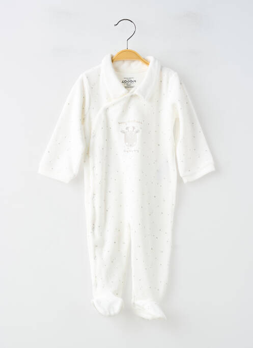 Pyjama fermeture pressionnée blanc LOSAN fille