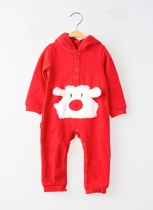Combi-pantalon coupe droite manches longues rouge BOBOLI enfant