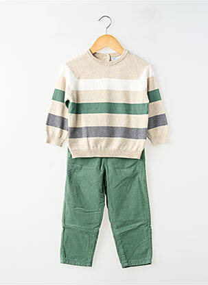 Ensemble pantalon maille fine vert MAYORAL garcon