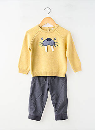 Ensemble pantalon broderie jaune LOSAN garcon