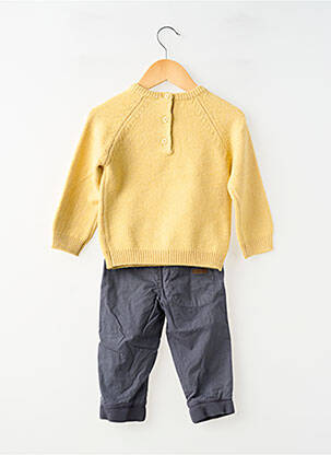 Ensemble pantalon maille tricot jaune LOSAN garçon