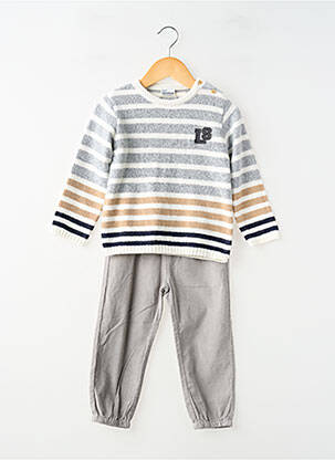 Ensemble pantalon taille élastique gris LOSAN garcon