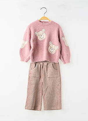 Ensemble pantalon maille fine rose MAYORAL fille