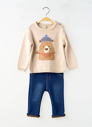 Ensemble pantalon broderie bleu LOSAN garcon