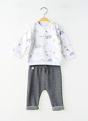 Ensemble pantalon maille fine gris LOSAN garcon