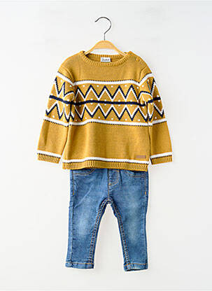 Ensemble pantalon taille élastique jaune LOSAN garçon