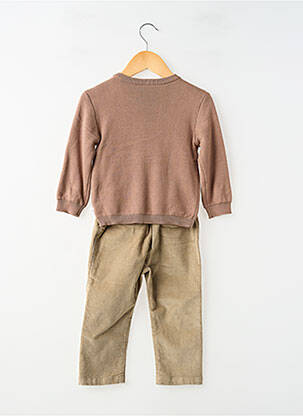 Ensemble pantalon maille fine marron NOUKIE'S garçon
