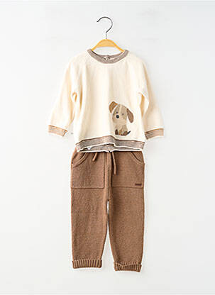 Ensemble pantalon maille fine marron MAYORAL garcon