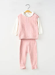 Ensemble pantalon coupe droite rose MAYORAL fille