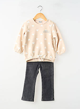 Ensemble pantalon manches longues beige LOSAN fille