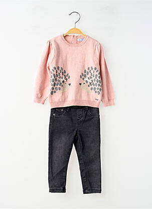 Ensemble pantalon manches longues rose MAYORAL fille