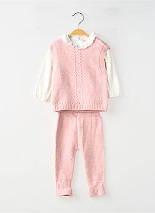 Ensemble pantalon coupe droite rose MAYORAL fille