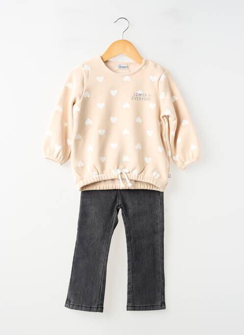 Ensemble pantalon manches longues beige LOSAN fille