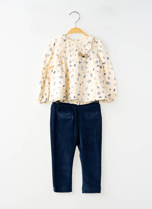 Ensemble pantalon type de haut chemise / blouse beige MAYORAL fille