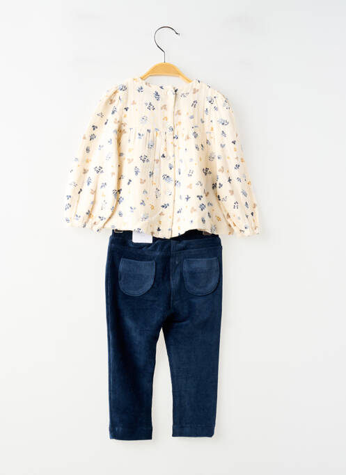 Ensemble pantalon type de haut chemise / blouse beige MAYORAL fille