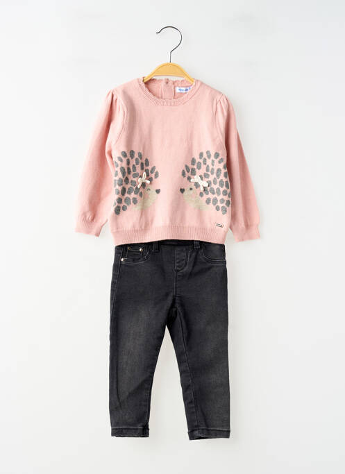 Ensemble pantalon manches longues rose MAYORAL fille