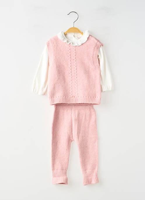 Ensemble pantalon coupe droite rose MAYORAL fille