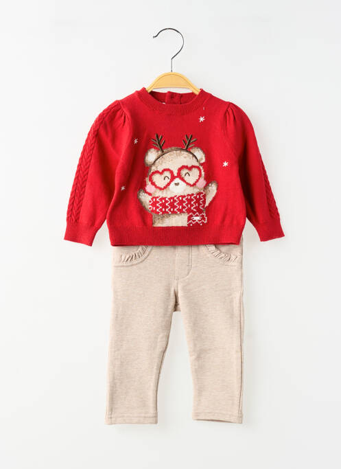 Ensemble pantalon manches longues rouge MAYORAL fille