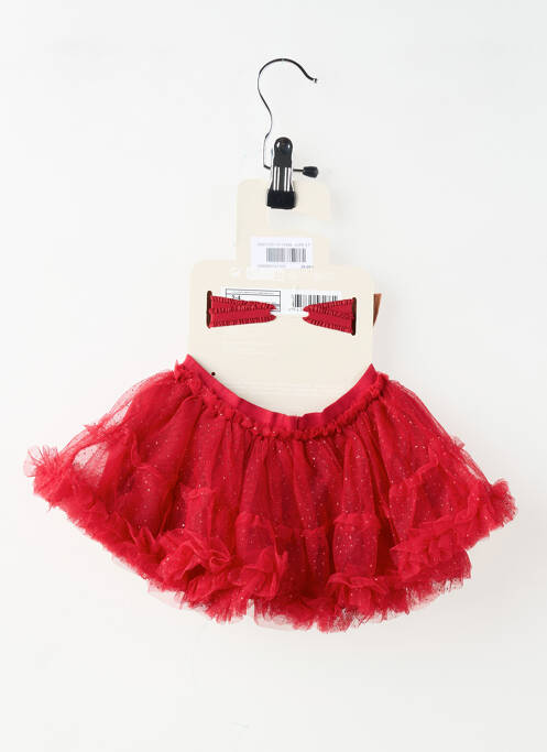 Jupe courte tissage tulle rouge MAYORAL fille